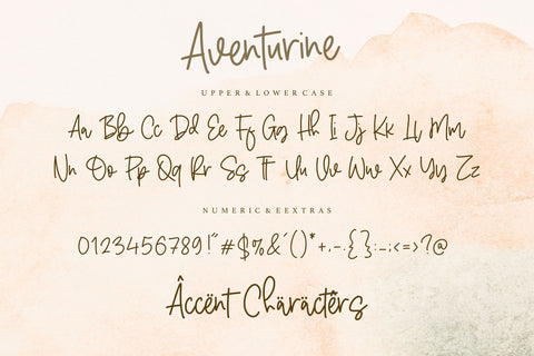 Aventurine is a Monoline Handwritten Font Font Letterative 