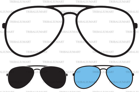 Aviator sunglasses SVG TribaliumArtSF 