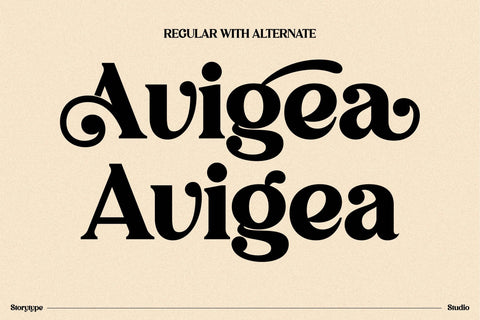 Avigea Typeface Font Storytype Studio 