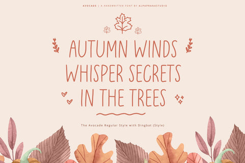 Avocade - Handwritten Font Font Alpaprana Studio 