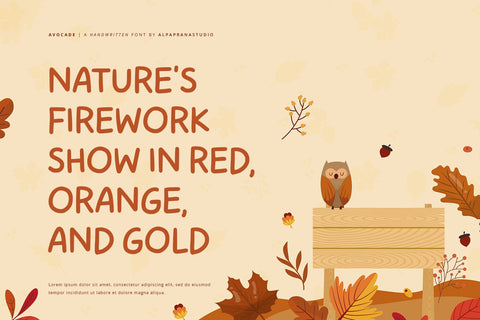 Avocade - Handwritten Font Font Alpaprana Studio 