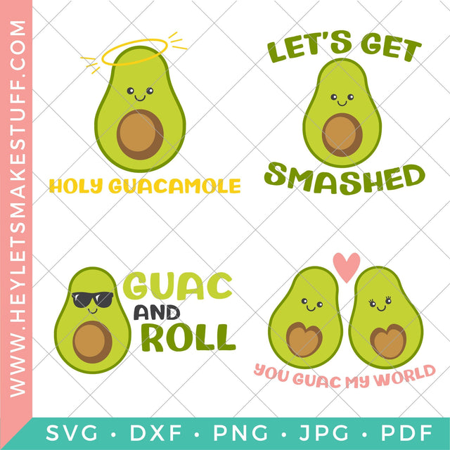 Avocado Bundle SVG Hey Let's Make Stuff 