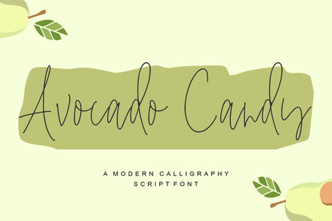 Avocado Candy Font Font Balpirick 