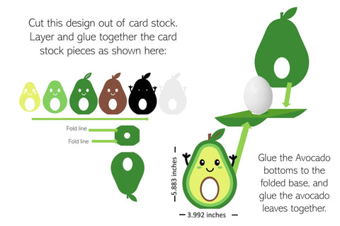 Avocado egg holder design SVG Digital Gems 