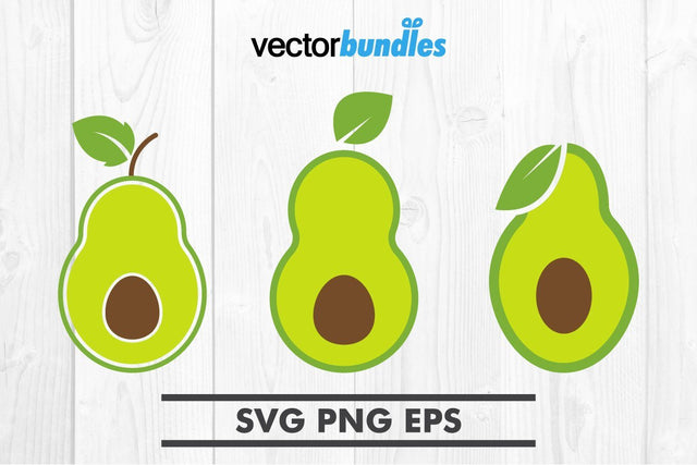 Avocado fruit clip art svg SVG vectorbundles 