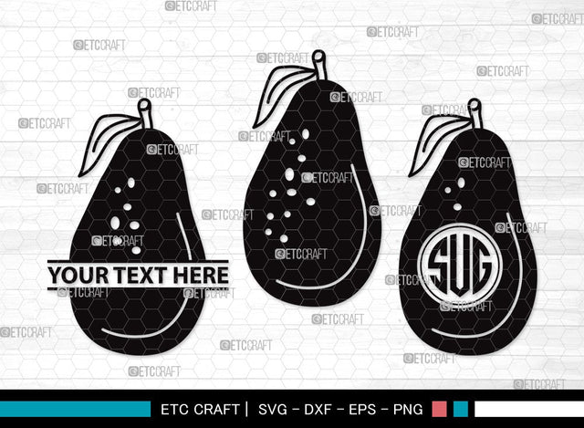 Avocado Monogram SVG | Avocado Svg | Avocado Veggies Svg | Fruit Svg | Avocado Clipart SVG ETC Craft 