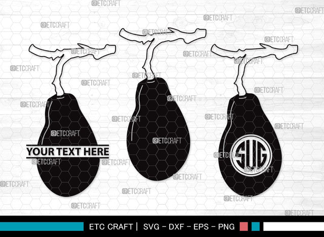 Avocado Monogram SVG | Avocado Svg | Avocado Veggies Svg | Fruit Svg | Avocado Clipart SVG ETC Craft 