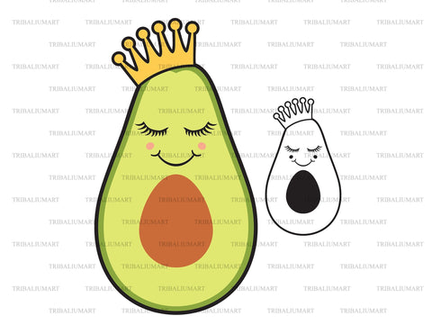 Avocado princess SVG TribaliumArtSF 