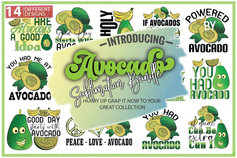 Avocado Sublimation Bundle Sublimation Creativeart88 