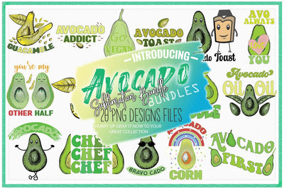 Avocado Sublimation Bundle Sublimation Creativeart88 