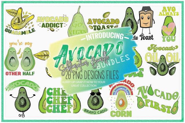 Avocado Sublimation Bundle Sublimation Creativeart88 