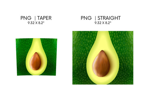 Avocado Tumbler Sublimation Sublimation SvgOcean 