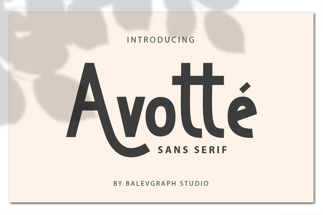 Avotte San Serif Font Balevgraph Studio 
