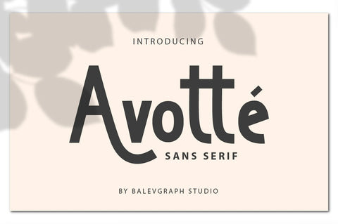 Avotte San Serif Font Balevgraph Studio 