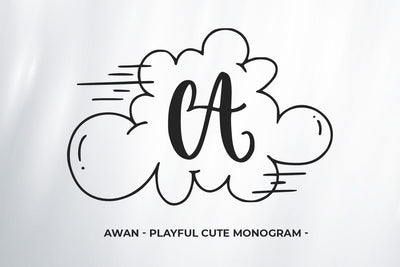Awan - Monogram Font Abo Daniel Studio 