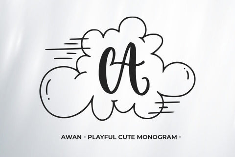 Awan - Monogram Font Abo Daniel Studio 