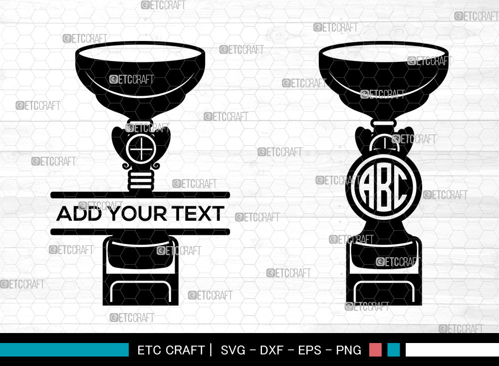 Award Trophy Monogram SVG, Split Monogram Svg, Trophy Cup Svg, Trophies ...