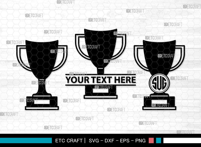 Award Trophy Monogram SVG | Trophy Cup Svg | Award Svg | Sports Svg | Trophies Star Svg | Award Trophy Clipart SVG ETC Craft 