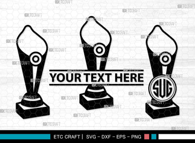 Award Trophy Monogram SVG | Trophy Cup Svg | Award Svg | Sports Svg | Trophies Star Svg | Award Trophy Clipart SVG ETC Craft 