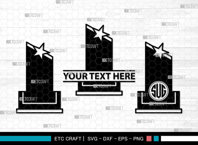 Award Trophy Monogram SVG | Trophy Cup Svg | Award Svg | Sports Svg | Trophies Star Svg | Award Trophy Clipart SVG ETC Craft 