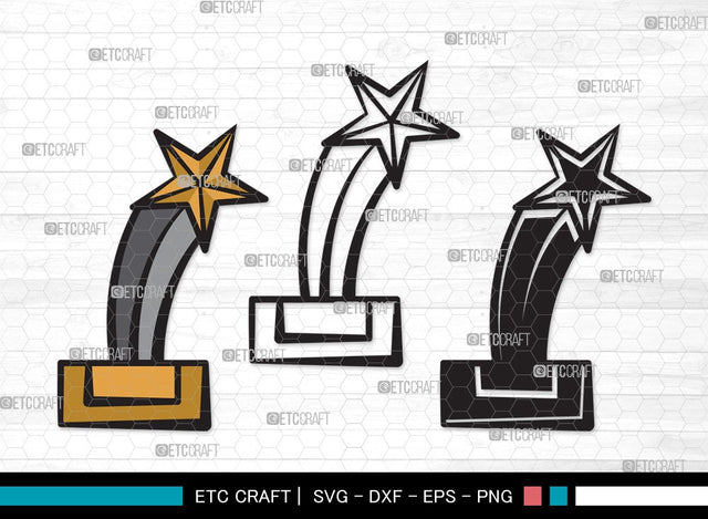 Award Trophy SVG | Trophy Cup Svg | Award Svg | Sports Svg | Trophies Star Svg | Award Trophy Clipart SVG ETC Craft 
