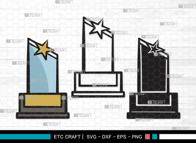 Award Trophy SVG | Trophy Cup Svg | Award Svg | Sports Svg | Trophies Star Svg | Award Trophy Clipart SVG ETC Craft 