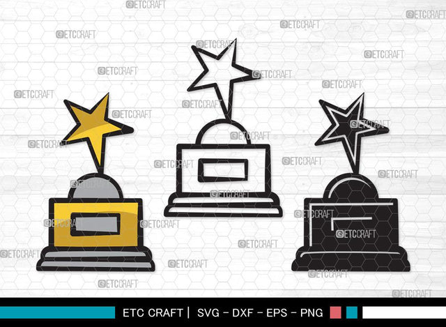 Award Trophy SVG | Trophy Cup Svg | Award Svg | Sports Svg | Trophies Star Svg | Award Trophy Clipart SVG ETC Craft 
