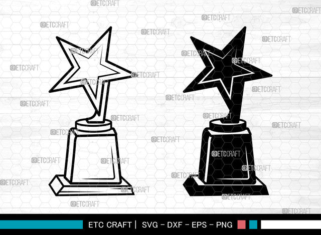 Award Trophy SVG, Trophy Cup Svg, Trophies Star Svg, Award Svg, Sports Svg, Award Trophy SVG ETC Craft 