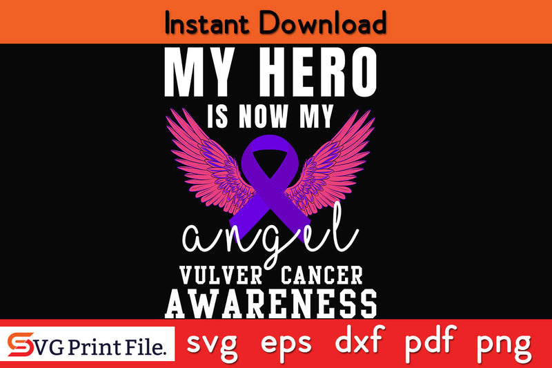 Awareness Gift For Vulvar Cancer Warrior Fighter Survivor SVG PNG Cut File SVG SVG Print File 
