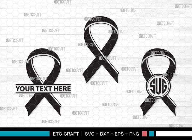 Awareness Ribbon Monogram SVG | Breast Cancer Ribbon Svg | Survivor Ribbon Bundle | Awareness Ribbon Monogram SVG ETC Craft 