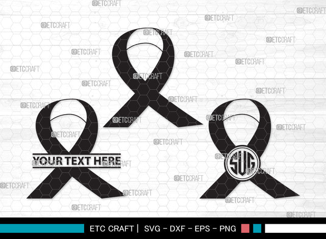 Awareness Ribbon Monogram SVG | Breast Cancer Ribbon Svg | Survivor Ribbon Bundle | Awareness Ribbon Monogram SVG ETC Craft 