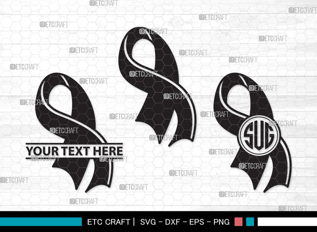 Awareness Ribbon Monogram SVG | Breast Cancer Ribbon Svg | Survivor Ribbon Bundle | Awareness Ribbon Monogram SVG ETC Craft 
