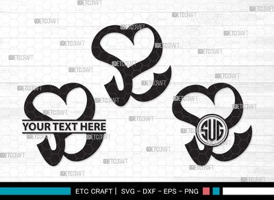 Awareness Ribbon Monogram SVG | Breast Cancer Ribbon Svg | Survivor Ribbon Bundle | Awareness Ribbon Monogram SVG ETC Craft 