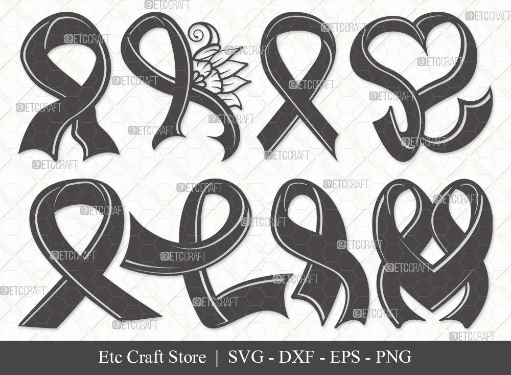 Awareness Ribbon Silhouette SVG Cut Files | Breast Cancer Ribbon Svg ...