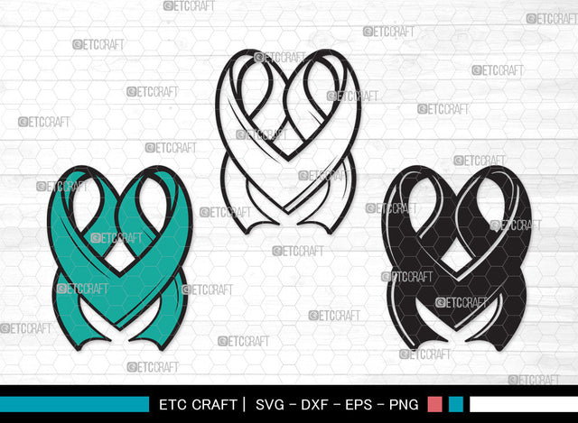 Awareness Ribbon SVG | Breast Cancer Ribbon Svg | Survivor Ribbon Bundle | Awareness Ribbon Clipart SVG ETC Craft 