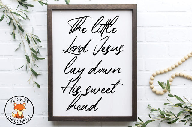 Away in a Manger SVG Files | Christmas Farmhouse Design SVG RedFoxDesignsUS 