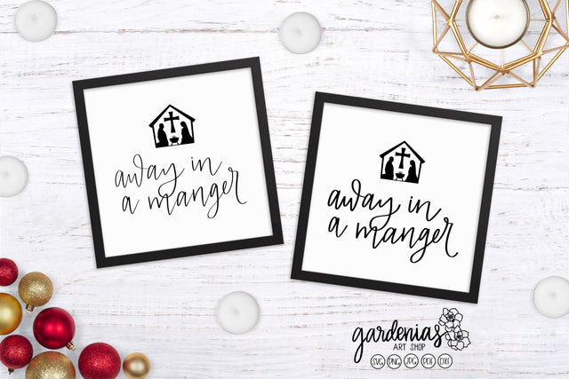 Away in a Manger SVG Gardenias Art Shop 