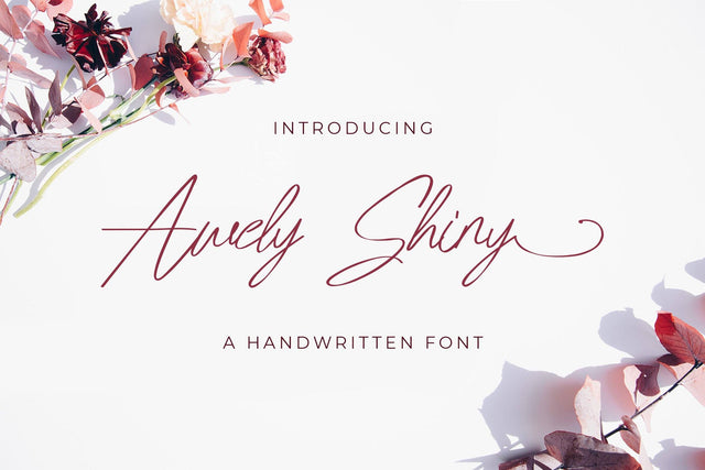 Awely Shiny - Handwritten Font Font StringLabs 