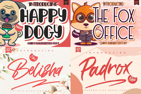 AWESOME BIG BUNDLE ALL COLLECTION - 54 Font Collection Font Letterena Studios 