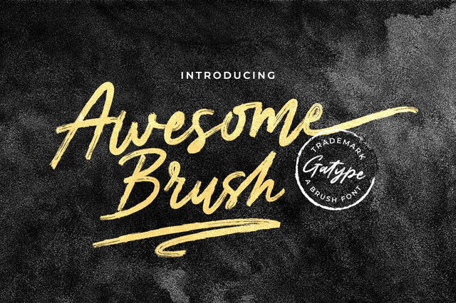 Awesome Brush Font gatype 