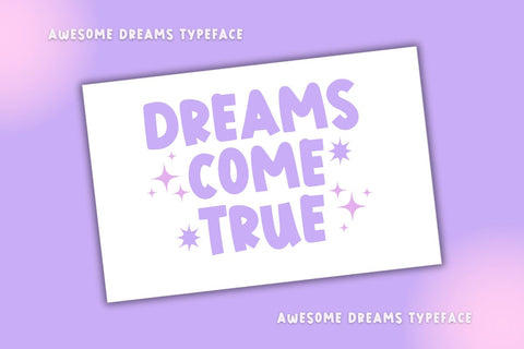 Awesome Dreams - Cute Display Font Font Masyafi Studio 