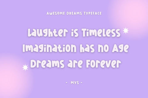 Awesome Dreams - Cute Display Font Font Masyafi Studio 