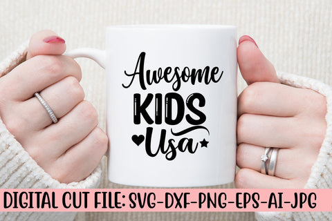 Awesome Kids Usa SVG Cut File SVG Syaman 