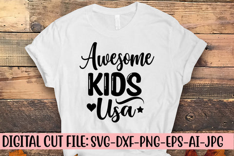 Awesome Kids Usa SVG Cut File SVG Syaman 