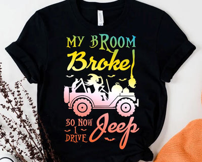 Awesome My Broom Broke So Now I Drive A Jeep Funny Witch Halloween png, Funny Halloween print, Best Friend Gift, Digital Download Sublimation iStyleDesign 