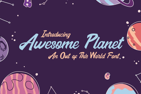 Awesome Planet Font (Craft Fonts, Cricut Fonts, Crafter Fonts) Font Jupiter Studio Fonts 