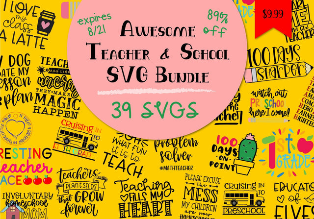 Awesome School & Teacher Bundle Bundle So Fontsy Design Shop 
