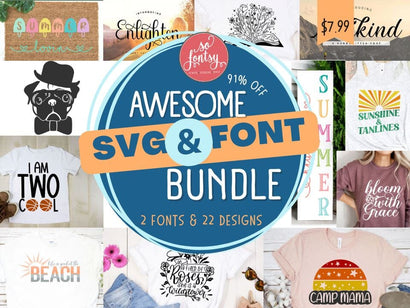 Awesome SVG and Font Bundle Bundle So Fontsy Design Shop 