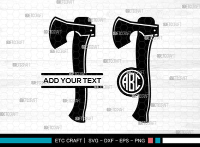 Axe Monogram SVG, Circle Monogram Svg, Split Monogram Svg, Doudle Bit Axe Svg, Tribal Axes Svg, Lumberjack Axe Svg, Wooden Axe Svg Bundle SVG ETC Craft 