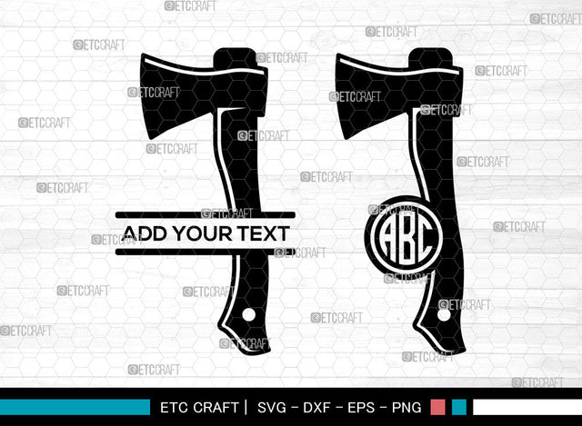 Axe Monogram SVG, Circle Monogram Svg, Split Monogram Svg, Doudle Bit Axe Svg, Tribal Axes Svg, Lumberjack Axe Svg, Wooden Axe Svg Bundle SVG ETC Craft 